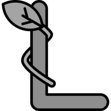 Çocuklar için L çizgi filminin vektör illüstrasyonu