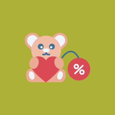 Bebek oyuncağı ikonu. düz tasarım biçimi.