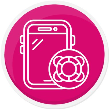 Cep telefonu. Web simgesi basit tasarım