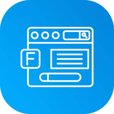 Tarayıcı pencere simgesi soyut arkaplanda izole edildi