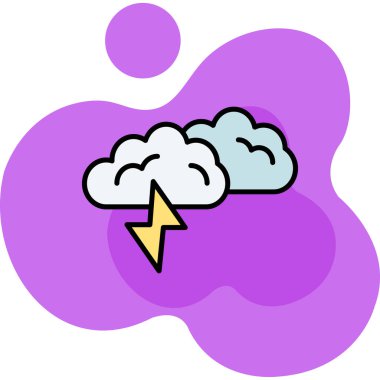 fırtına simgesi vektör illüstrasyonu