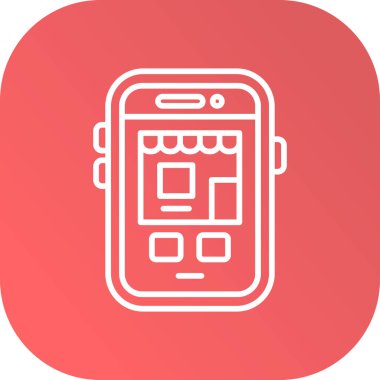 Cep telefonu simgesi, vektör illüstrasyonu