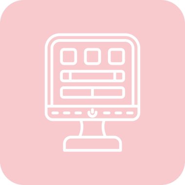 Bilgisayar. Web simgesi illüstrasyonu