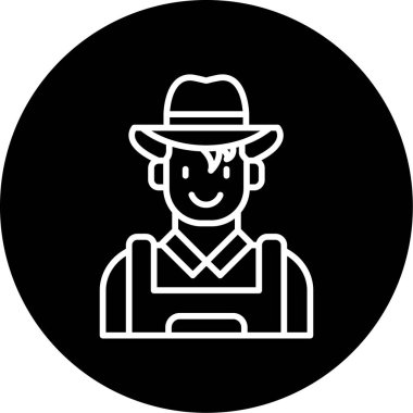 kovboy simge vektör çizim