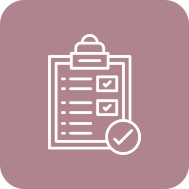 Kontrol listesi simgesi vektör illüstrasyonu