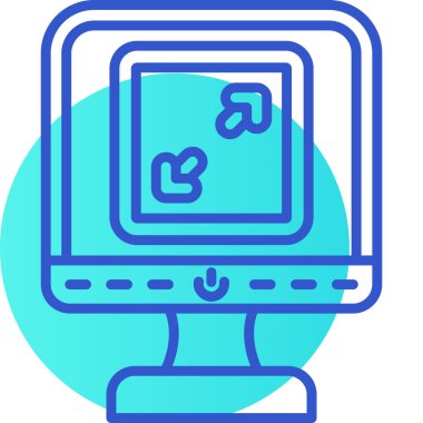 Bilgisayar. Basit ağ simgesi