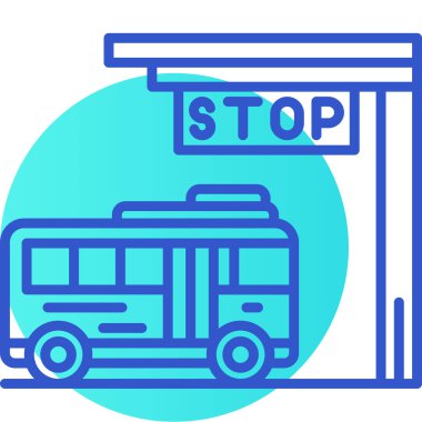 Modern vektör biçiminde bus simgesini durdur