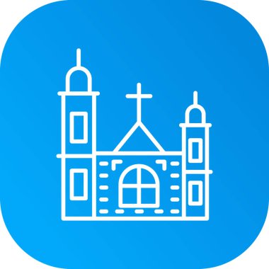 Kilise inşa çizgisi simgesi