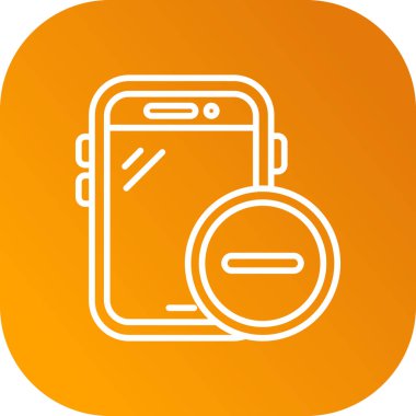 mobil uygulama vektör çizgisi simgesi