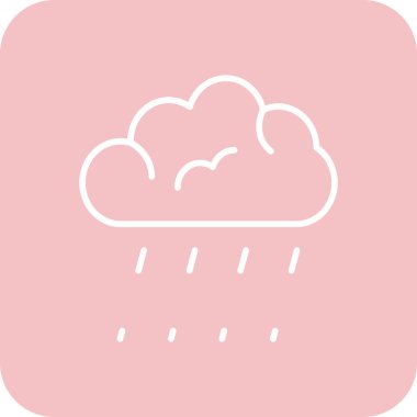 Bulut. Web simgesi basit illüstrasyon