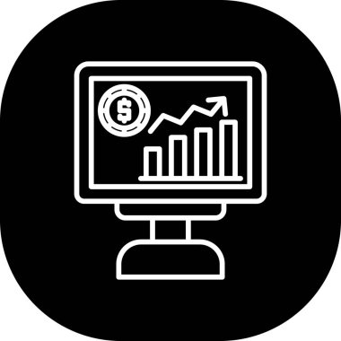 Stock market  icon, vector illustration simple design