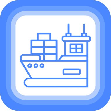 Gemi. Web simgesi basit illüstrasyon