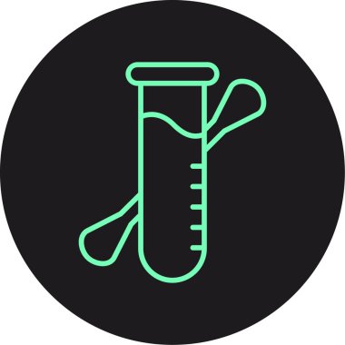 Test tübü simgesi, vektör illüstrasyonu