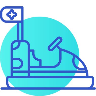 Mavi bir simgenin vektör illüstrasyonu