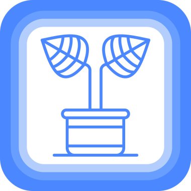 Çiçek simgesinin vektör illüstrasyonu