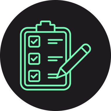 Kontrol listesi simgesi vektör illüstrasyonu