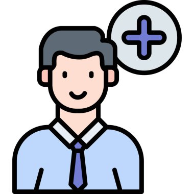 İş adamı simgesi vektör illüstrasyonu