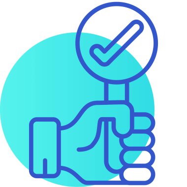 Parmak simgesi ve vektör tasarımlı büyüteç