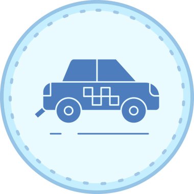 Araba ikonu. Web için araba vektör simgelerinin basit illüstrasyonu