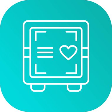 Kalp ikonu vektör illüstrasyonu