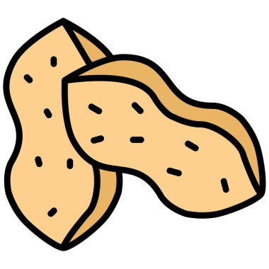 beyaz arkaplanda izole edilmiş karikatür ekmeği.