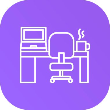 Ofis. Web simgesi basit illüstrasyon