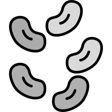 Kızarmış sosis. Basit tasarım. vektör illüstrasyonu.