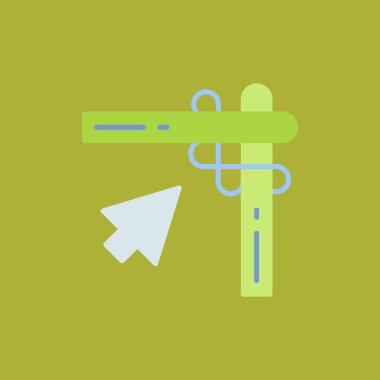 Uzun gölge biçiminin düz simgesi