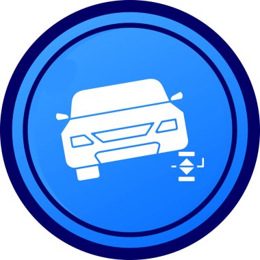 Araba sigortası ikonu. Basit resimleme