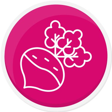 Üzerinde Japon haritası olan pembe kiraz ikonu.