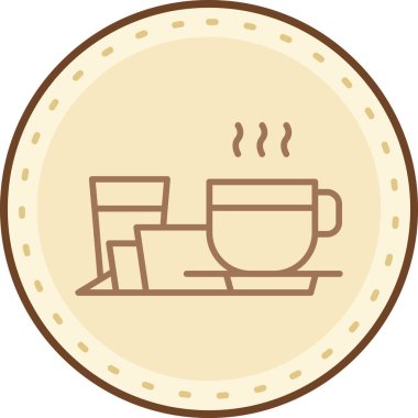 kahve fincanı ikonu vektör illüstrasyonu