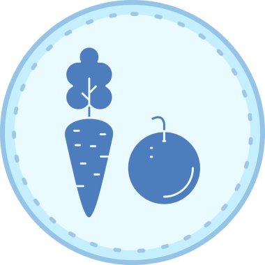 Havuç simgesi, vektör çizimi