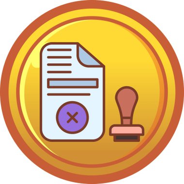 Bir belge simgesinin vektör illüstrasyonu