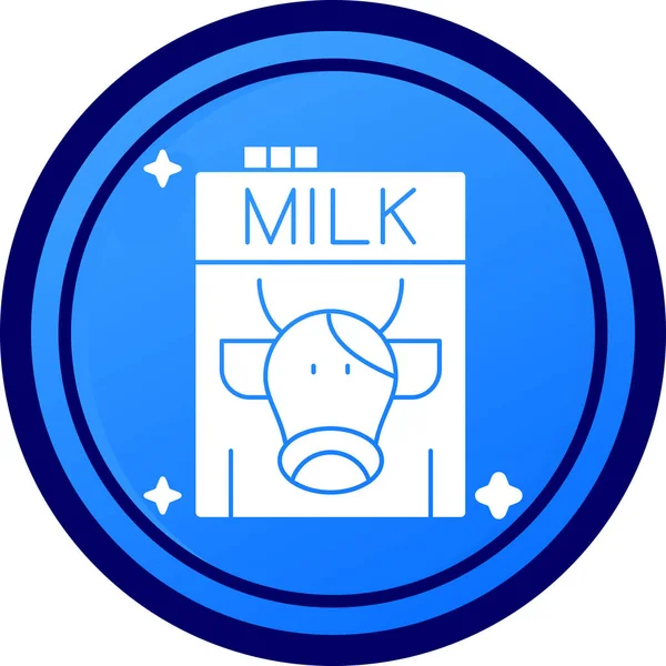 inek sütü simgesi, basit illüstrasyon