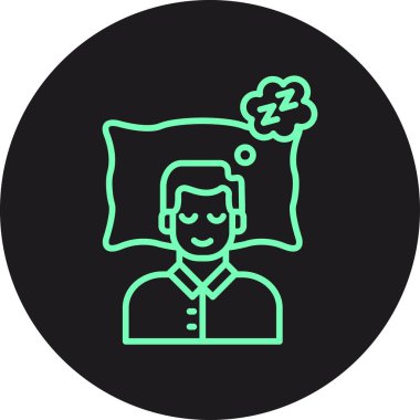 Bir uyku maskesi simgesinin vektör çizimi