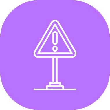 Trafik işareti web simgesi, vektör illüstrasyonu