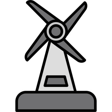 Yel değirmeni simge vektör web ve mobil uygulaması tasarımı, yel değirmeni logo kavramı için izole üzerinde beyaz arka plan