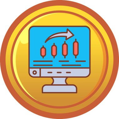 Bir bilgisayar simgesinin vektör illüstrasyonu