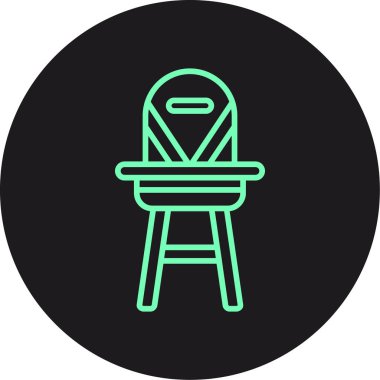 Vektör sandalyesi ico, vektör illüstrasyonu