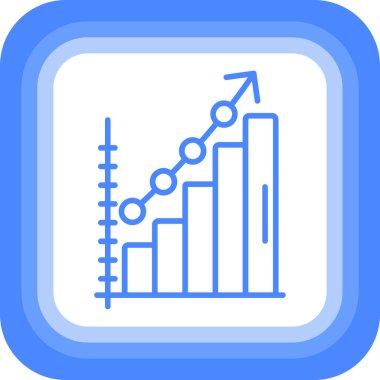 Mavi ve beyaz bir ikonun vektör illüstrasyonu