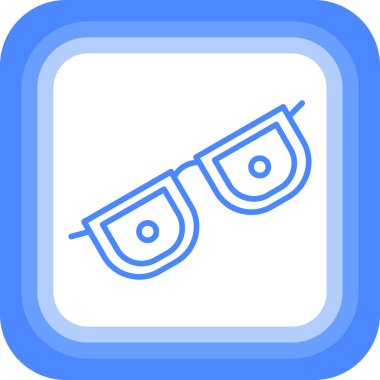 Gözlük. Web simgesi basit illüstrasyon