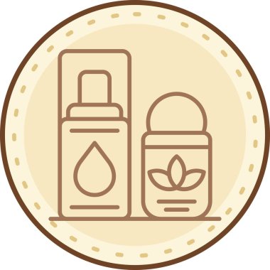 Bitkili bir sabun şişesinin vektör çizimi