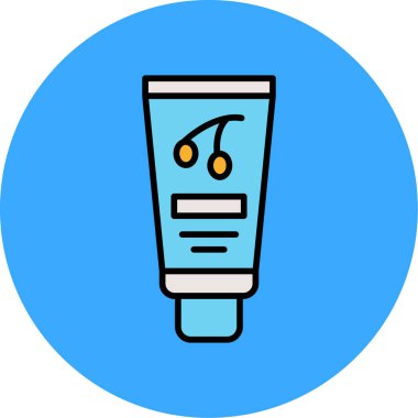 Güzellik kremi renk ikonu vektör illüstrasyonu