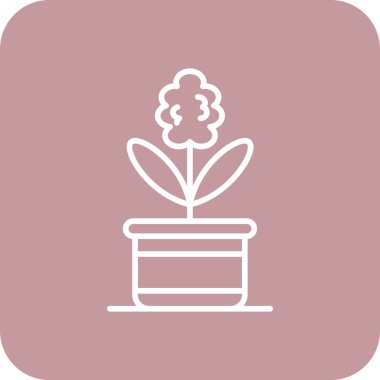 Bitki simgesinin vektör illüstrasyonu