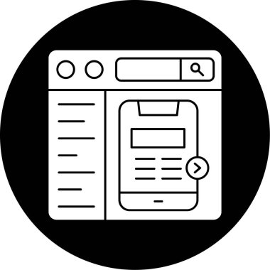 Mikrodalga simgesinin vektör illüstrasyonu