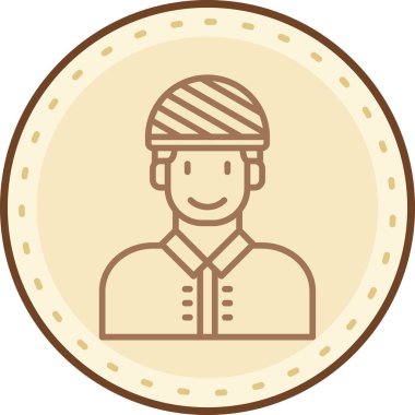 avatar. Web simgesi basit illüstrasyon