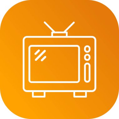 TV vektörü düz simgesi