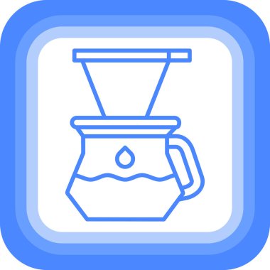 kahve fincanı simgesi, vektör illüstrasyonu