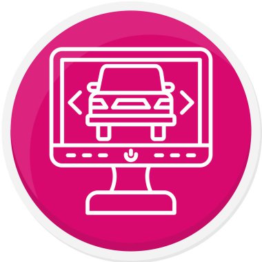 araba simgesi, vektör illüstrasyonu