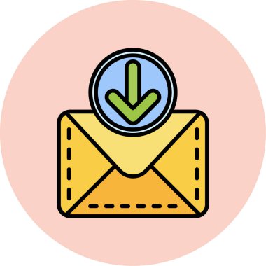 e- posta simgesi. Web için posta vektör simgelerinin özet çizimi